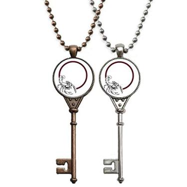 Imagem de OFFbb-USA Colar com pingente de linha de insetos natural escorpião para decoração de casais