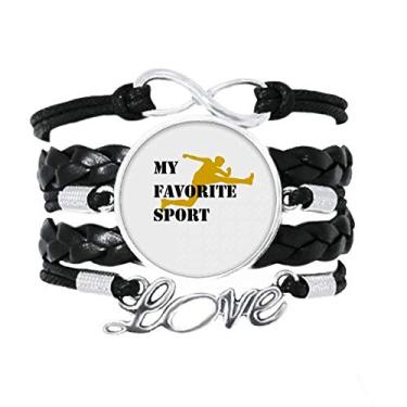 Imagem de OFFbb-USA Pulseira Like Sports Fitness Balanced Hurdle Acessório Love Pulseira de couro torcido para presente