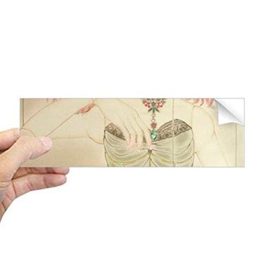 Imagem de Boneca Fantoche Estilo Chinês Aquarela Retangular Para-Choque Adesivo Notebook Janela Decalque