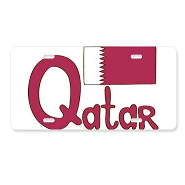 Imagem de DIYthinker Acessório de aço inoxidável para decoração de carro com bandeira nacional do Qatar