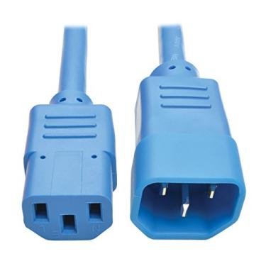 Imagem de Tripp Lite Cabo de extensão de energia padrão do computador, 10A, 18 AWG (IEC-320-C14 para IEC-320-C13), azul, 9 pés (P004-003-ABL)
