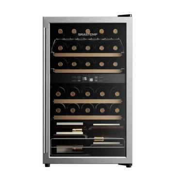 Imagem de Adega Brastemp Dual Zone 33 Garrafas Inox 110v BZB33BEANA