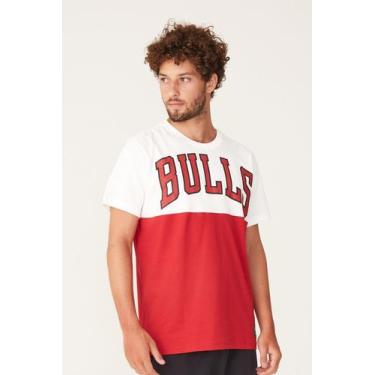 Imagem de Camiseta Nba Especial Chicago Bulls Off White Com Vermelha