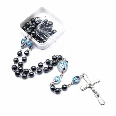 Imagem de Terço De Hematita Nossa Senhora Imaculada Conceição