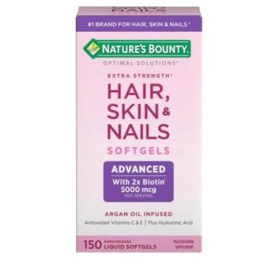 Imagem de Hair, Skin And Nails Advanced (150 Liquid Softgels) - Natures Bounty