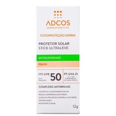 Imagem de Protetor Solar Stick Adcos Ultraleve Antioleosidade Fps 50 Cor Peach 1