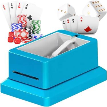 Imagem de Revendedor automático de cartas, máquina de divisão de cartas giratória de 360 ​​°, máquina de distribuição de cartas de 4 baralhos, bateria de lítio de 6700mAh integrada, até 8 jogadores, p