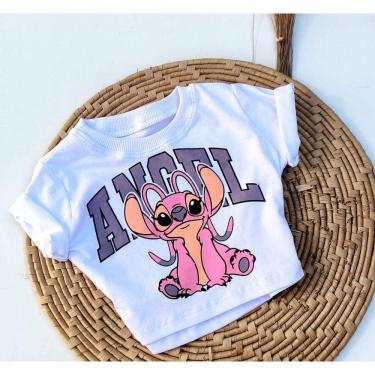 Imagem de Blusa cropped infantil menina -Personagens Stitch-Minnie etc
