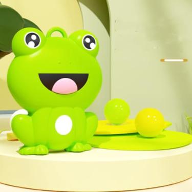 Imagem de Conjunto portátil de tênis de mesa suspenso para uso interno, jogo de pongue de porta para crianças com raquete e bolas, treinador de tênis de mesa ajustável para pais e filhos, melhora a coordenação