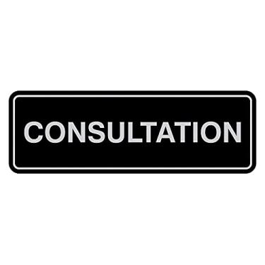 Imagem de Signs ByLITA Placa de consulta padrão (preto/prata) - grande