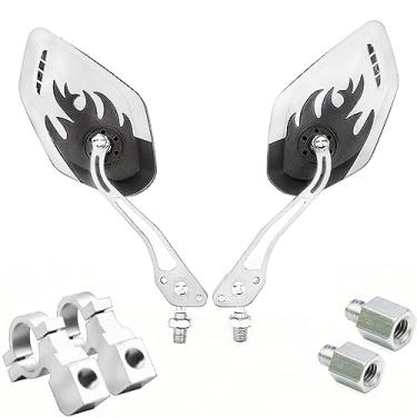 Imagem de Nakazawa Espelhos de bicicleta para guidão, pacote com 2 espelhos de bicicleta para bicicleta elétrica, espelho de bicicleta espelhado, espelho retrovisor de guidão, espelhos de bicicleta de montagem