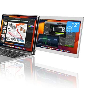 Imagem de CopGain Monitor portátil de 12 polegadas para extensor de tela de laptop para MacBook de 14,2 polegadas, projetado para extensor de tela MacBook FHD 1080P IPS Display Plug and Play P1M