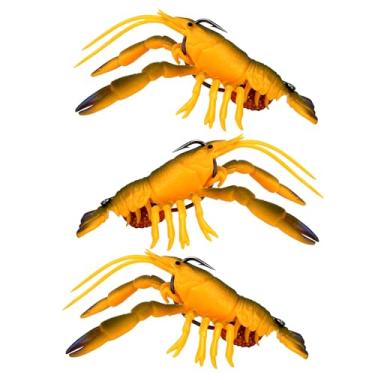 Imagem de U.S.A. Bass Tackle - Bomb Craw 4D Cluster - Plástico Bass-Tech - Iscas de pesca macias de lagostins pré-equipadas, iscas premium ultra duráveis para água doce, gabaritos de pesca para robalo (1/56.7