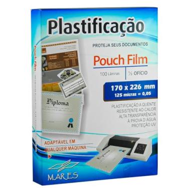 Imagem de Polaseal Para Plastificação meio oficio 170x226x0,5mm, 100 unid(125 micras)