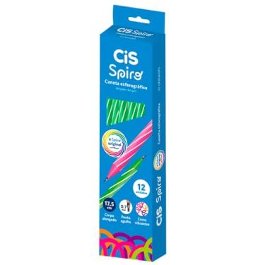 Imagem de Caneta Esferográfica SPIRO, CIS, Verde, Caixa com 12 unidades