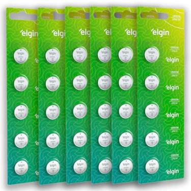 Imagem de Pilha CR2016 3V Elgin Bateria Moeda kit 30 unidades