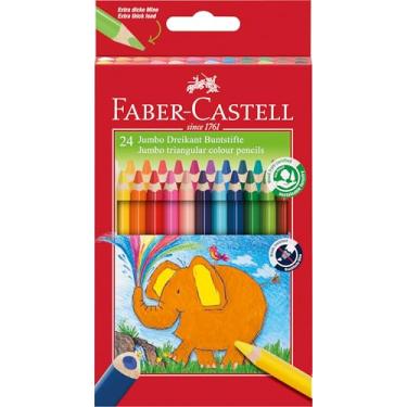 Imagem de Faber-Castell 116524 Lápis de cor jumbo triangulares (pacote com 24)