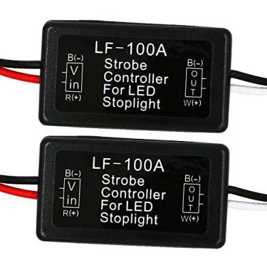 Imagem de YSY 2 peças LF-100A Flash Strobe Controller Auto Car Flasher Módulo para Luz de Freio LED Luz de Parada Traseira 12V (LF-100A)