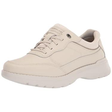 Imagem de Rockport Tênis masculino Prowalker 6000 Ubal, Couro branco esportivo, 8 Wide