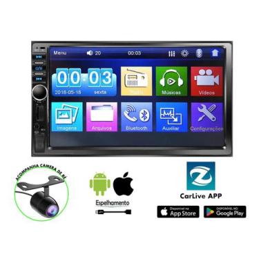 Imagem de Central Multimidia Peugeot 208 Bluetooth Usb Universal Suporte Celular