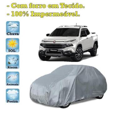 Imagem de Capa com forro cobrir carro Fiat Toro 100% Impermeável Proteção Bezzte