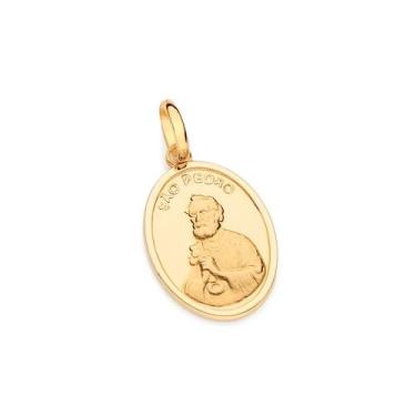 Imagem de Pingente banhado ouro 3x 24k 18k e 22k unissex rommanel medalha religi