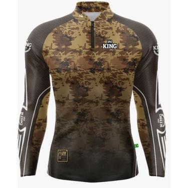 Imagem de Camisa Camuflada Manga Longa Com Proteção Solar UV50+ Tecido Leve - KI