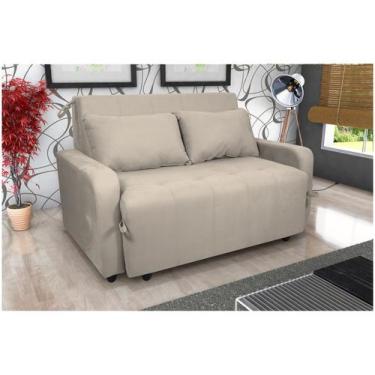 Imagem de Sofá-cama 2 Lugares Casal Veludo Matrix Amora, Bege, 2