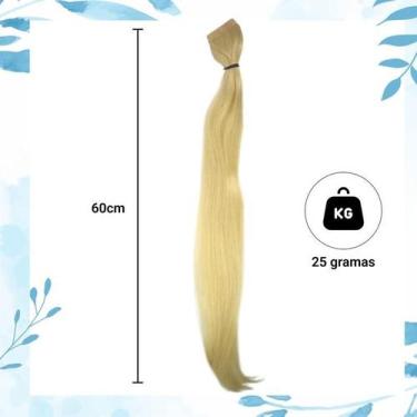 Imagem de Mega Hair Aplique Fita Adesiva Cabelo Humano 60Cm Loiro - Cherey