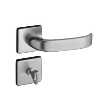 Imagem de Fechadura 413 com Roseta Cromo Acetinado Banheiro - Pado