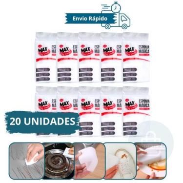 Imagem de Kit com 20 Esponjas Mágicas Multiuso de Melamina - Limpa Tudo, Tira Fe