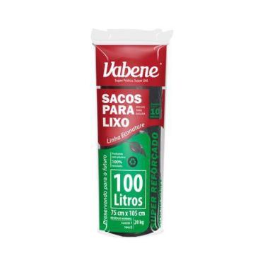 Imagem de Bobina Picotada Saco Plástico para Lixo Preto- 100 L - 10 UN - Vabene