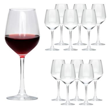 Imagem de Cadamada Conjunto de taças de vinho tinto de 350 ml, para vinho tinto ou branco, banquete sofisticado, festa, bar, casamento, presente (12 peças)