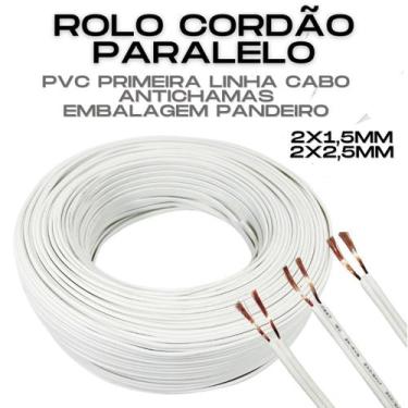 Imagem de Fio Cabo Cordão Paralelo 2x1,5mm 100 metros Branco - Maxtop, Branco