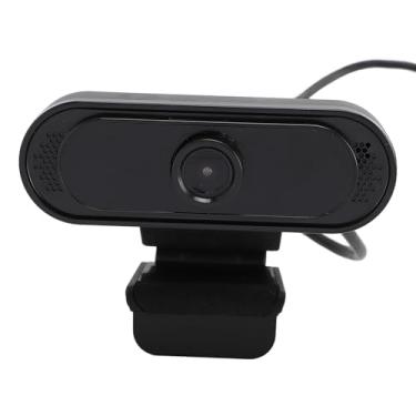 Imagem de Webcam 1080P, HD 30FPS Câmera Web de Computador USB Grande Angular Com Microfones Com Cancelamento de Ruído Plug and Play Webcam de Laptop de Mesa para Streaming de Conferência
