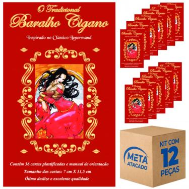 Imagem de Kit 12 Baralho Cigano 36 Cartas Laminado - Escolha o Modelo