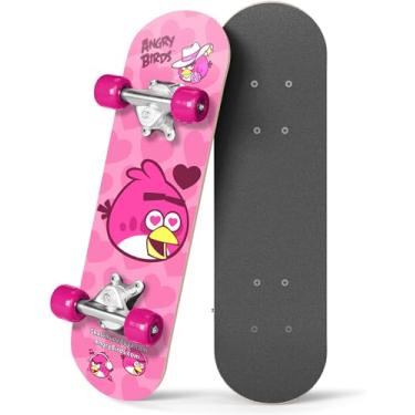 Imagem de Micro skate Angry Birds para iniciantes – Aprenda skate com estilo – Mini placa de cruzador de madeira com gráficos legais para meninos e meninas de 3 a 5 anos – deck de 43 cm, rodas de 54 mm, leve – seguro e durável
