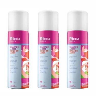 Imagem de Shampoo A Seco Ricca Refresh Me Maça do Amor C/3 50ml - BELLIZ COMPANY