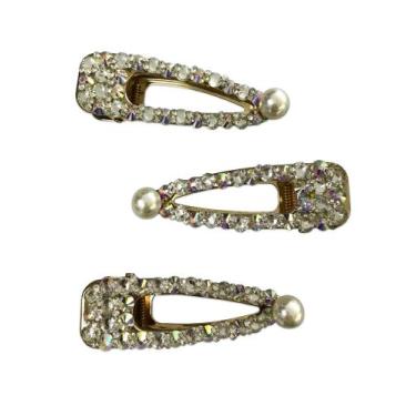 Imagem de Kit 12 Presilhas De Cabelo Pedra Brilhante Acessório De Moda Fashion -
