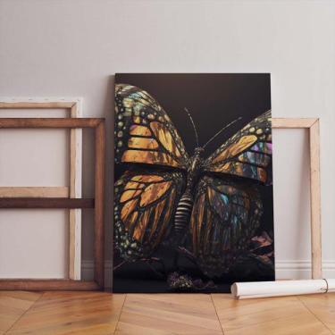 Imagem de Quadro Tecido Canvas Borboleta Asas Mariposa Monarca 03 - LindaCasaPre