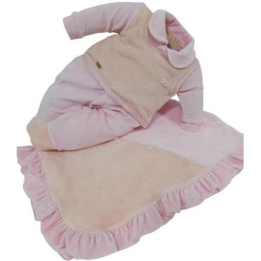 Imagem de Saida de Maternidade Plush Bebê Menina Pelo Zafielo Ref 2022, RN  ( 0 