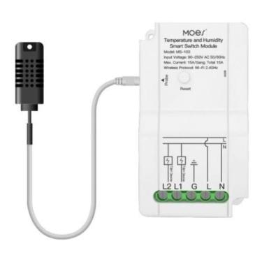 Imagem de Controle Temperatura Umidade Inteligente Alexa E Google Home - Moes