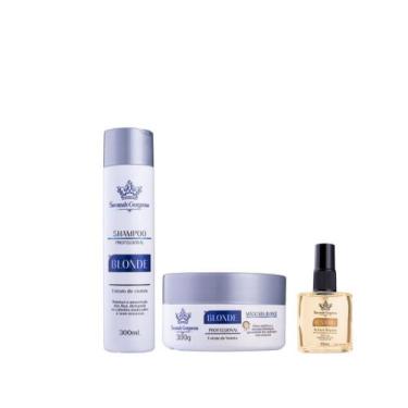 Imagem de Shampoo Blonde 300ml + Máscara Blonde 300g + Óleo Reparador de Pontas 