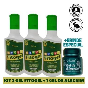 Imagem de Kit 3 Fitogel Gel de Arnica Bélia + Gel de Alecrim - Combate a Dor e T