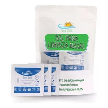 Imagem de Sal Puro Sem Iodo Nasal Cloreto De Sódio 0.9% 60 Sachês - Sea Salt