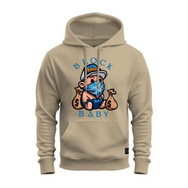 Imagem de Moletom Estampado Agasalho Tecido Macio Block Baby - Nexstar, Bege, G