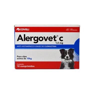 Imagem de Antialérgico Alergovet 1,4 Mg Coveli para Cães e Gatos 10 Comprimidos