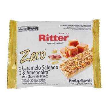 Imagem de Barra de Cereais Ritter Sabor Caramelo Salgado e Amendoim com Chocolat