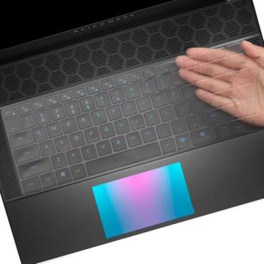 Imagem de Capa de teclado para Dell Alien Ware X16 R2 16 polegadas e película protetora de teclado compatível 2024 2023 Dell Alien X16 R1 16 polegadas - TPU