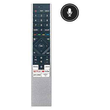 Imagem de ERF6N64 Novo controle remoto de voz de substituição adequado para HISENSE U8K Series Mini LED ULED Google TV com Disney+ DEEZER Netflix YouTube Prime-Video Botões VIDAA-TV 75U8K 85U8K 65U8K 55U8K